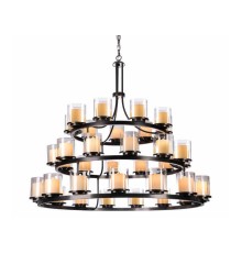 Люстра подвесная Newport 35015+12+9/С ALBA E14 36*40W черный+золото