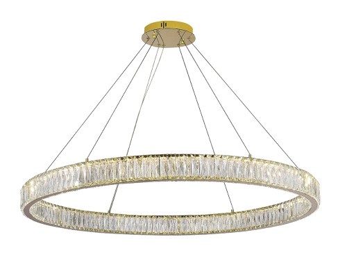 Люстра подвесная светодиодная Newport 8240/100 gold CRYSTAL LED 60W 3100K 6600Lm золото