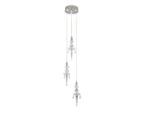 Подвесной светильник Newport 8360/220 chrome STELLA GU4+ LED 4*5W+3*2W *3000K 2340Lm хром