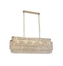 Люстра подвесная Newport 8530/120 C oval gold polished TIFFANY E14 17*40W золото шампань