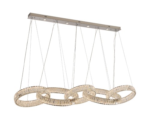 Люстра подвесная светодиодная Newport 8245N/S chrome CRYSTAL LED 176W 17600Lm 3100-4000K хром