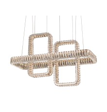 Люстра подвесная светодиодная Newport 8232+2/S chrome CRYSTAL 2 LED 62W хром