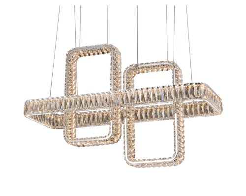 Люстра подвесная светодиодная Newport 8232+2/S chrome CRYSTAL 2 LED 62W хром