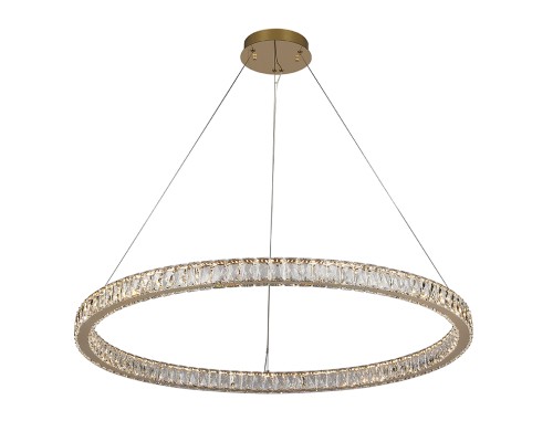 Люстра подвесная светодиодная Newport 8580/100 C gold KRISTA LED 2*75W 3100-4000K 7500Lm золото