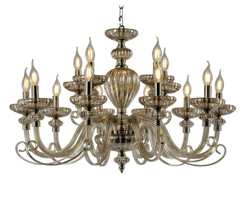 Люстра подвесная Newport 12815/C cognac Е14 15*40W никель