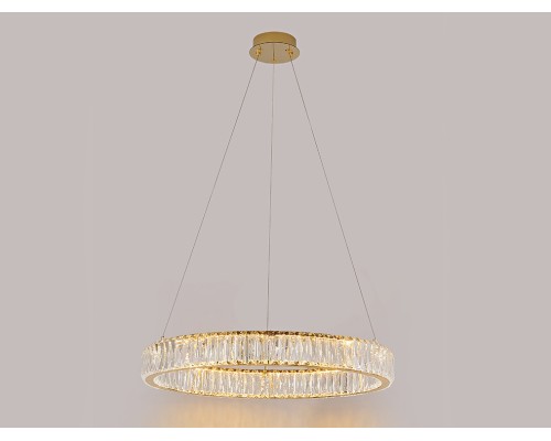 Люстра подвесная светодиодная Newport 8240N/60 gold CRYSTAL LED 44W 3960Lm 3100-4000K золото