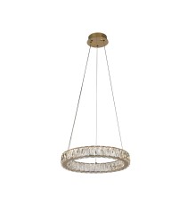 Люстра подвесная светодиодная Newport 8580/40 C gold KRISTA LED 2*29W 3100-4000K 2900Lm золото