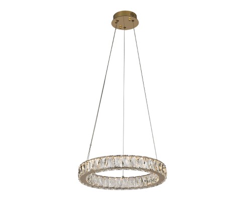 Люстра подвесная светодиодная Newport 8580/40 C gold KRISTA LED 2*29W 3100-4000K 2900Lm золото