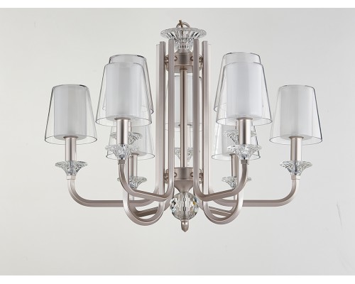 Люстра подвесная Newport 4606+3/C PERLA E14 9*40W серебристо-жемчужный