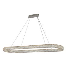 Люстра подвесная светодиодная Newport 8580/140 C oval chrome KRISTA LED 2*80W 3100-4000K 8000Lm хром