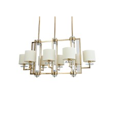 Люстра подвесная Newport 35408/S gold без абажуров AMALIA Е14+LED 8+5*60W+5W золото шампань