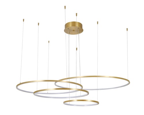 Люстра подвесная светодиодная Newport 15104N/S brass LOREN LED 105W 10000Lm 3100-4000К латунь