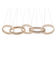 Люстра подвесная светодиодная Newport 8245/S chrome CRYSTAL LED 176W хром