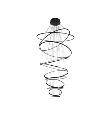 Люстра подвесная светодиодная Newport 15211/S black glossy LOREN LED 247W 3100K 29640Lm черный никель