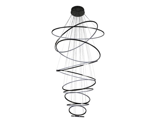 Люстра подвесная светодиодная Newport 15211/S black glossy LOREN LED 247W 3100K 29640Lm черный никель