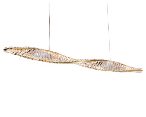 Люстра подвесная светодиодная Newport 8244N/120 gold CRYSTAL LED 30W 3000Lm 3100-4000K золото