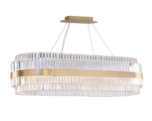 Люстра подвесная Newport 10242/120 oval KELLY G4 44*40W латунь