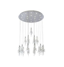 Люстра подвесная Newport 8360/1000 chrome STELLA GU4+ LED 18*5W+19*2W *3000K 11520Lm хром