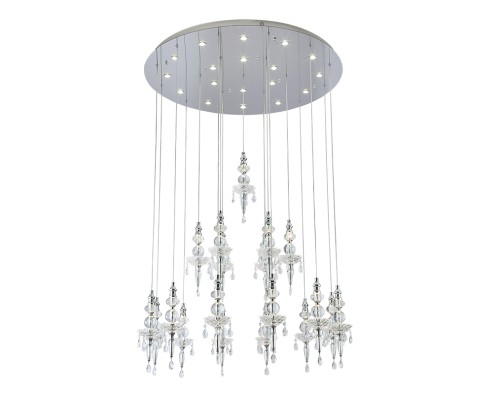 Люстра подвесная Newport 8360/1000 chrome STELLA GU4+ LED 18*5W+19*2W *3000K 11520Lm хром