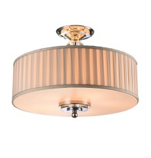 Потолочный светильник Newport 3105/PL бежевый плиссированный CALIFORNIA Е27 5*25W никель