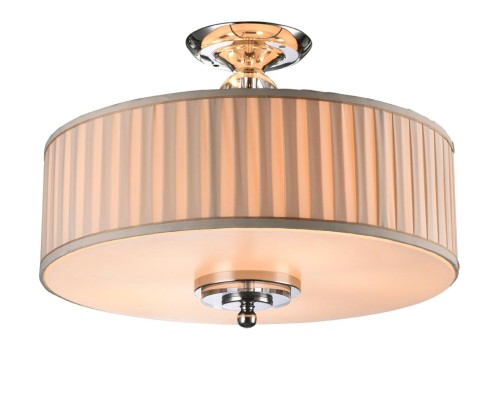 Потолочный светильник Newport 3105/PL бежевый плиссированный CALIFORNIA Е27 5*25W никель