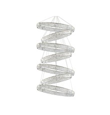 Потолочная чашка Newport 8240 D40 7 вертик.колец chrome CRYSTAL хром