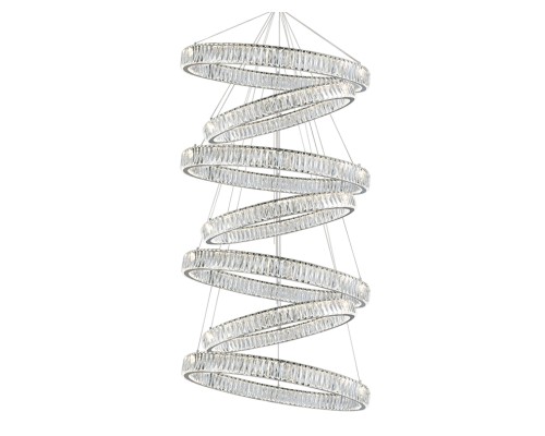 Потолочная чашка Newport 8240 D40 7 вертик.колец chrome CRYSTAL хром