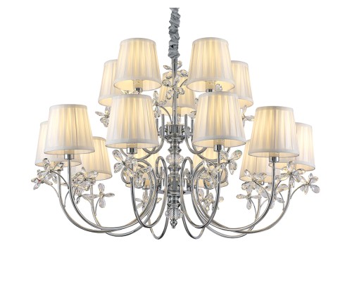 Люстра подвесная Newport 1175+10/C EMILIA E14 15*40W хром