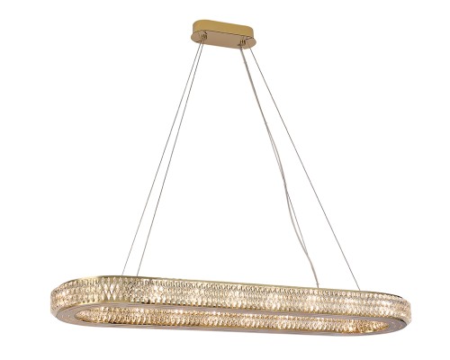 Люстра подвесная Newport 8560/100 C oval gold polished MELODY G4 40*5W золото шампань