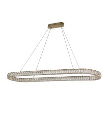 Люстра подвесная светодиодная Newport 8580/140 C oval gold KRISTA LED 2*80W 3100-4000K 8000Lm золото