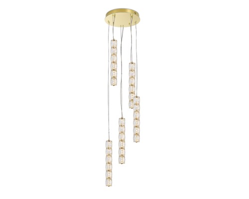 Потолочная чашка Newport 8240 D30 5 подвесов gold CRYSTAL золото