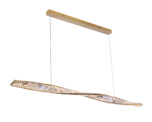 Люстра подвесная светодиодная Newport 8244N/160 gold CRYSTAL LED 40W 4000Lm 3100-4000K золото