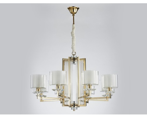 Люстра подвесная Newport 4408+1/C gold ALEXANDRA Е14+LED 8+2*40W+5W золото