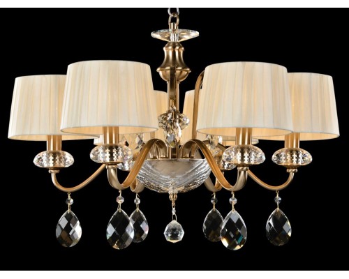 Люстра подвесная Newport 1706/C GRETA E14 6*40W бронза