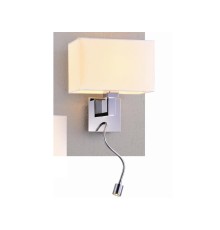 Бра Newport 14202/A LED white MELISSA E27+LED 1+1*40W+1W хром