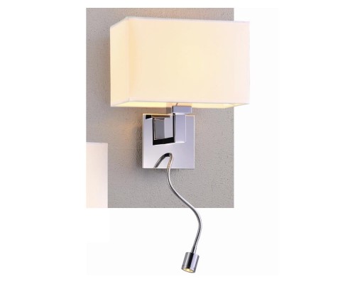 Бра Newport 14202/A LED white MELISSA E27+LED 1+1*40W+1W хром