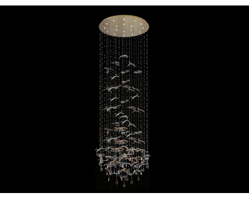 Люстра подвесная Newport 8220/300 С gold polished VERONA GU4 24*5W золото