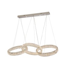 Люстра подвесная светодиодная Newport 8243N/S chrome CRYSTAL LED 117W 12000Lm 3100-4000K хром