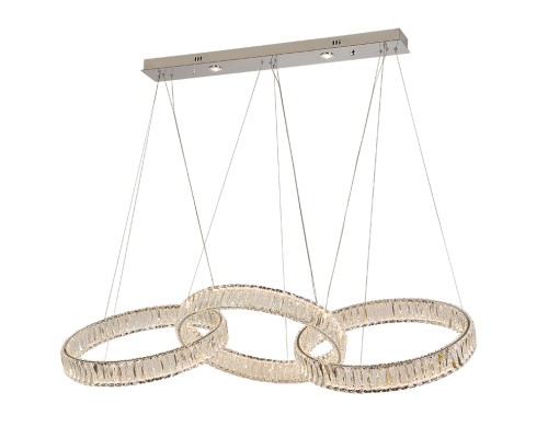 Люстра подвесная светодиодная Newport 8243N/S chrome CRYSTAL LED 117W 12000Lm 3100-4000K хром