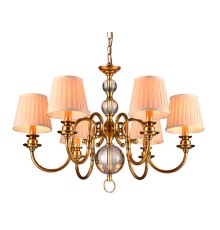 Люстра подвесная Newport 3106 B/C без абажуров CALIFORNIA E14 6*40W черная латунь