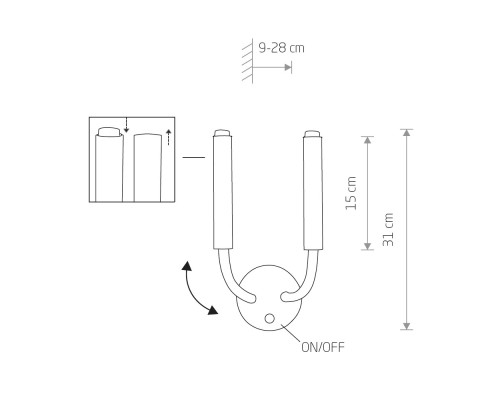 Бра Nowodvorski Stalactite Brass/Black 9055