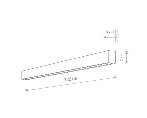 Настенный светильник Nowodvorski Straight Wall LED L Graphite 7560