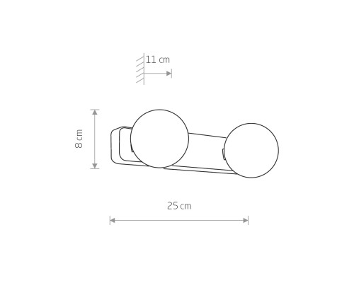 Настенный светильник Nowodvorski Brazos White/Chrome 6950