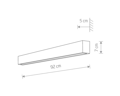 Настенный светильник Nowodvorski Straight Wall LED M Graphite 7561