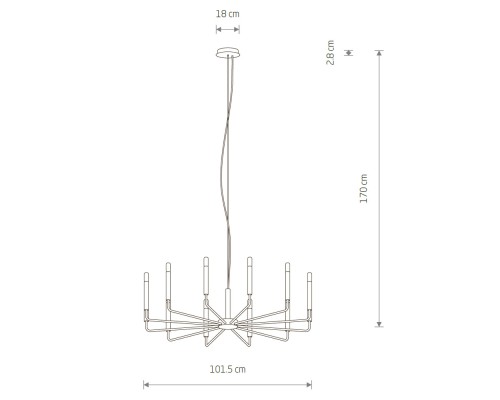 Подвесная люстра Nowodvorski Orto XII B Silk Gray 11465