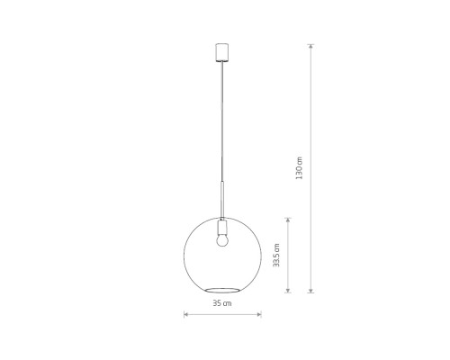 Подвесной светильник Nowodvorski Серия Sphere Xl (Сфера XL) Цвет Transparent/Black (Прозрачный/Черный) арт. 7846