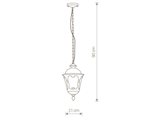 Уличный подвесной светильник Nowodvorski 4684 Tybr Бронза