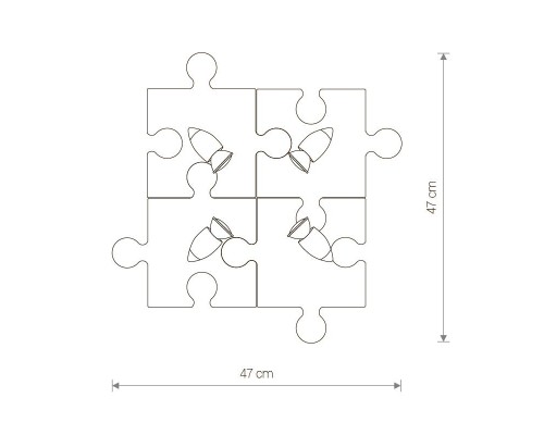 Спот детский Nowodvorski 6382 Puzzle Бежевый,коричневый