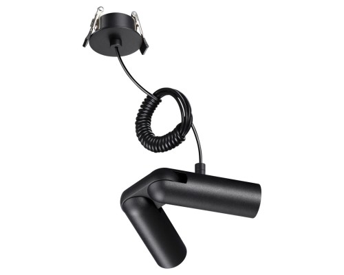 359386 KONST NT24 черный База встраиваемая для ввода питания с гибким угловым соединителем «L» и проводом-подвесом (длина провода – 2м) IP20 48V GLAT