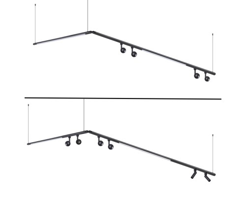 359389 KONST NT24 черный Подвес с заглушкой (длина троса – 2м) IP20 GLAT